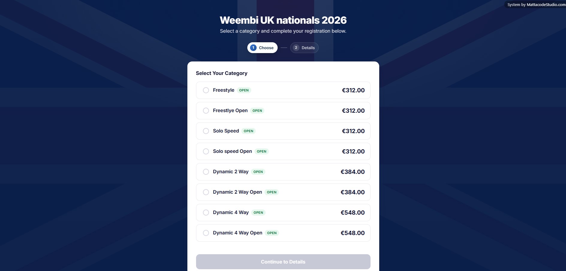 Competition Manifest & Registration System